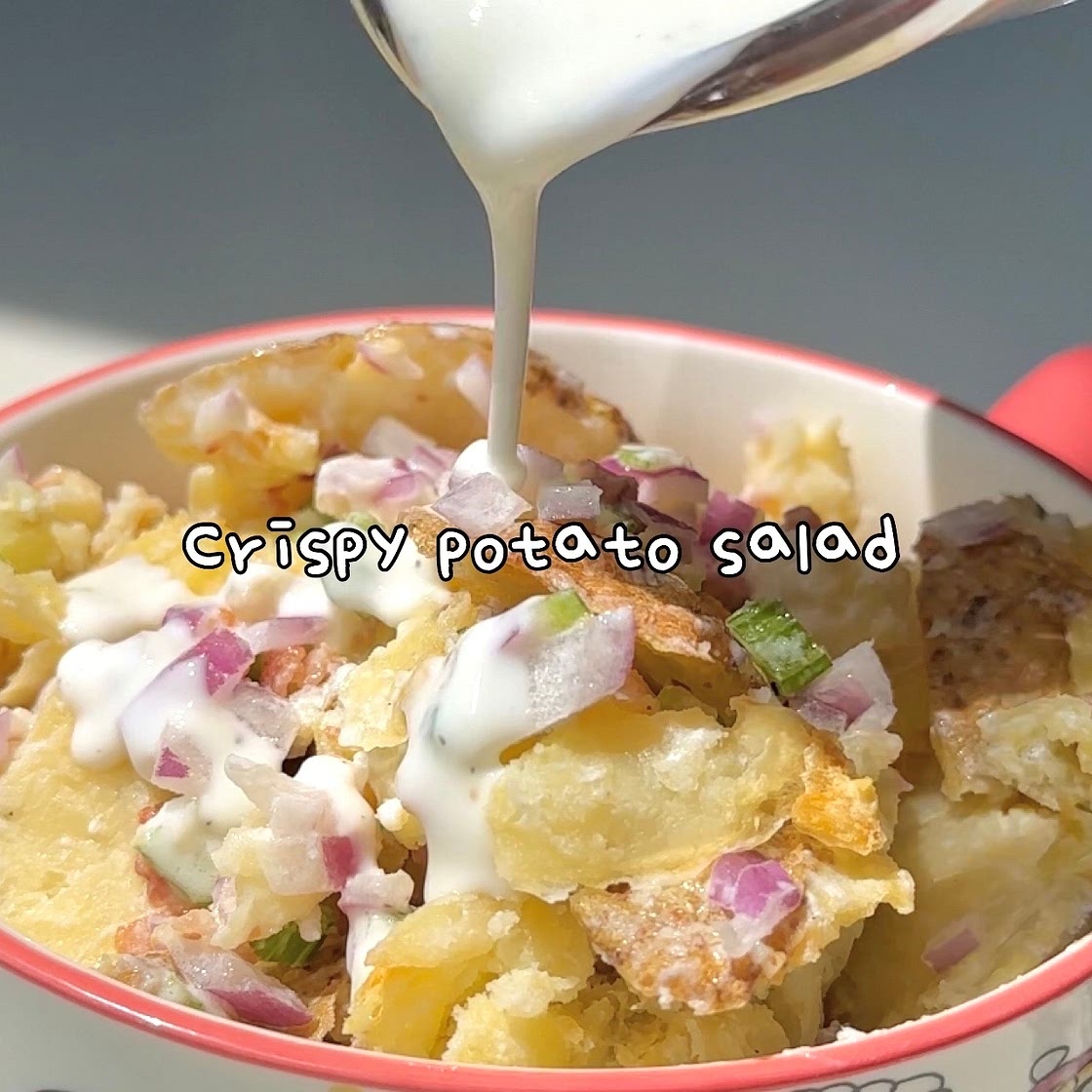 Crispy potato salad