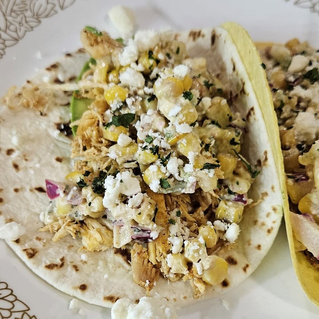 Mexican Street Corn Chicken Tacos