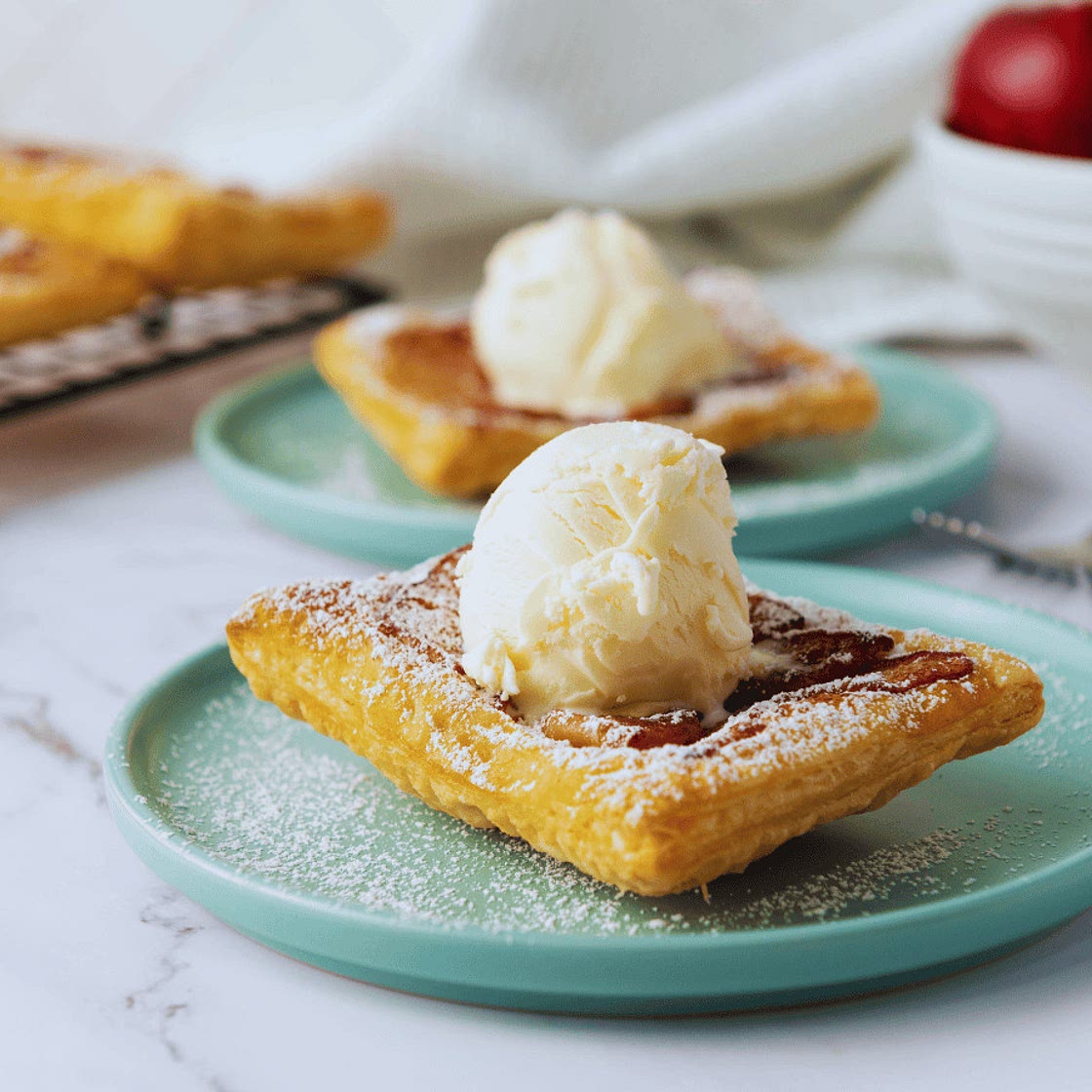 Upside Down Puff Pastry Tarts with Cosmic Crisp Apples