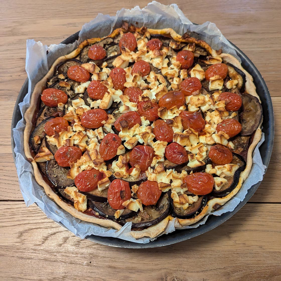 Tarte aubergine feta