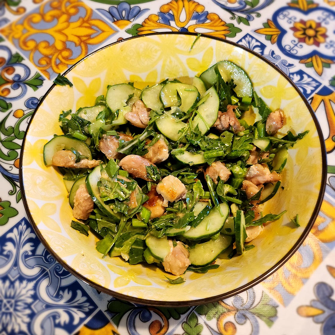 Insalata pollo croccante al limone e burro di arachidi