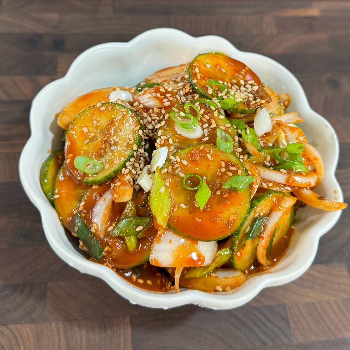 Quick and Easy Gochujang Cucumber Salad✨