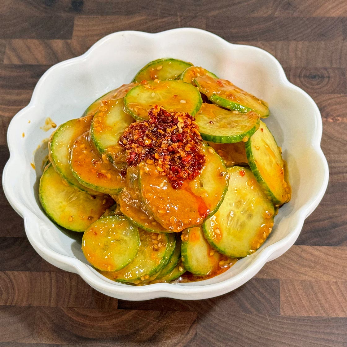 Super Easy Chili Crunchy Cucumber Salad✨