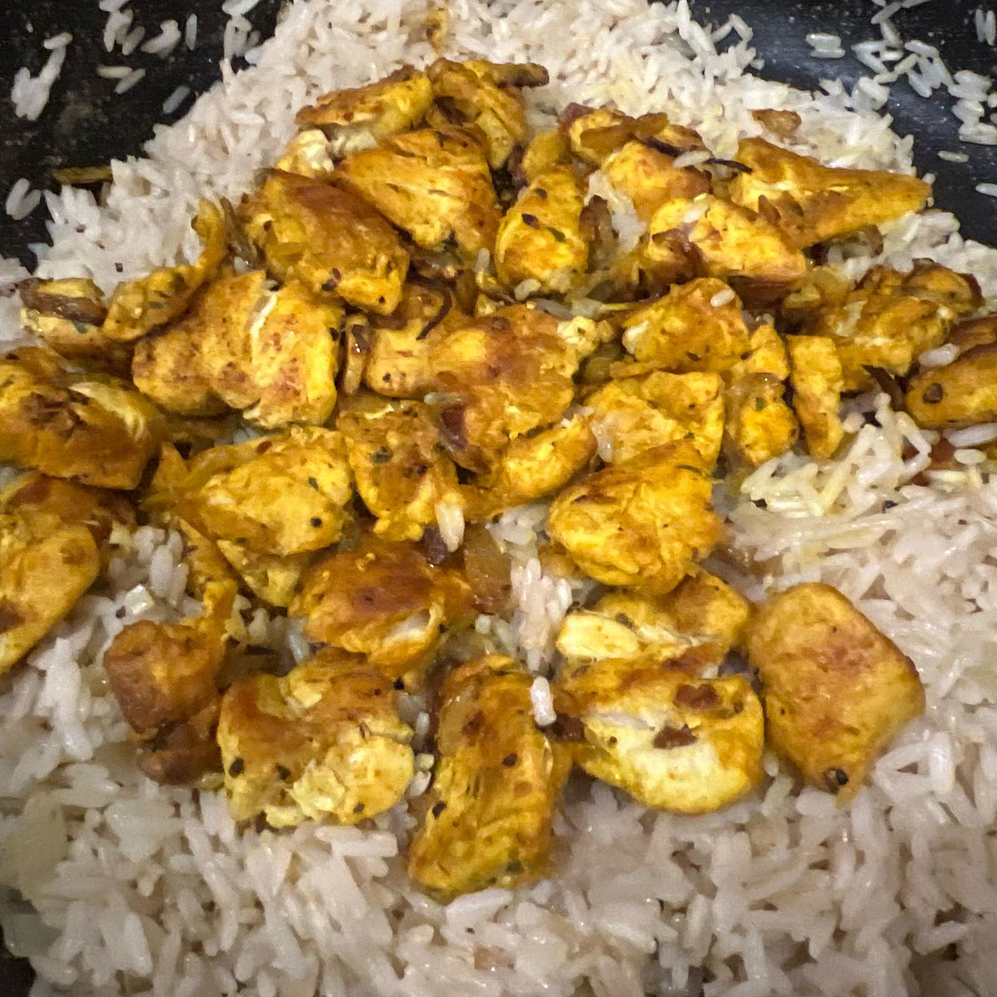 Burmese chicken curry with turmeric garlic and ginger