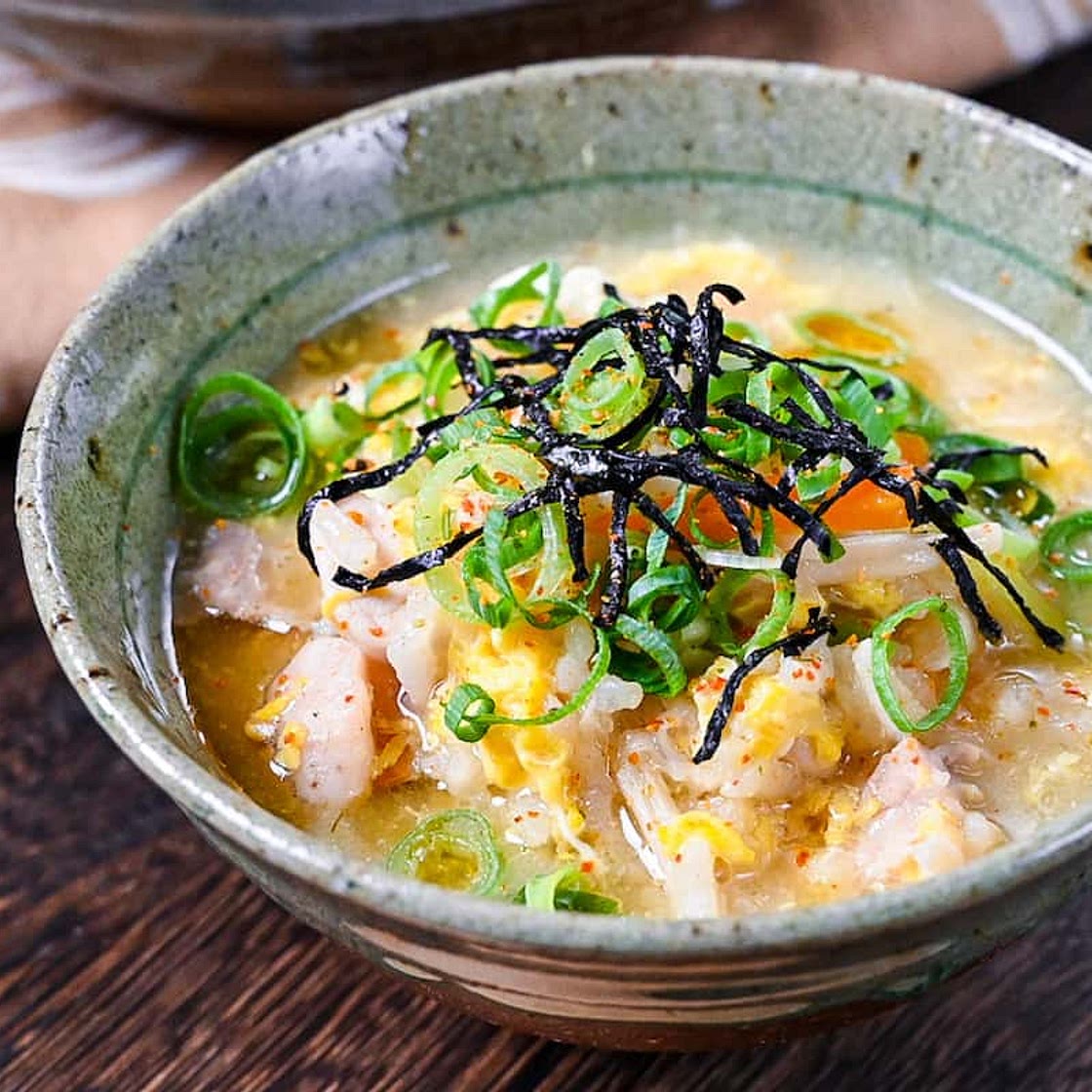 Chicken Zosui Recipe (Japanese Rice Soup)