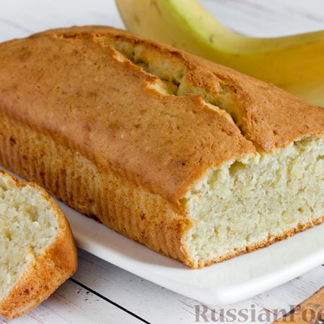 Банановый кекс на молоке