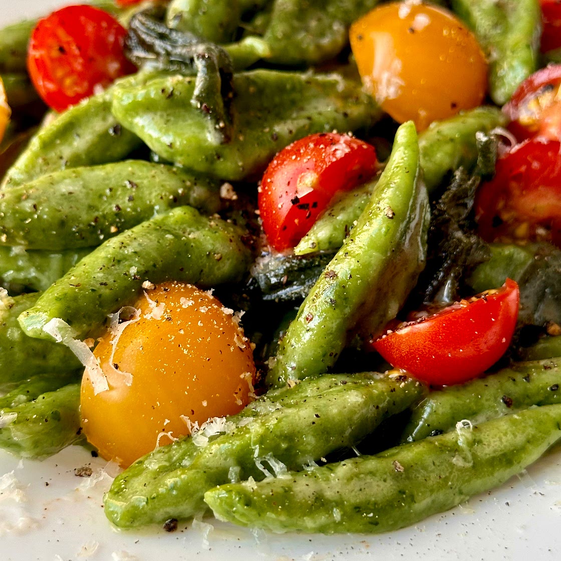 Leftover Spinach Pasta 