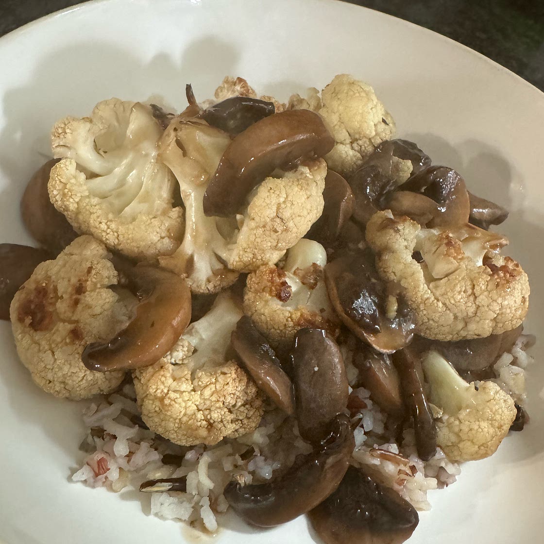 Garlic Cauliflower and Mushroom