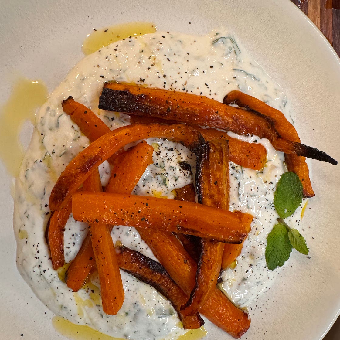Blistered carrots