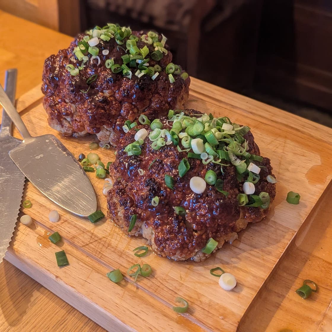 Brown Sugar BBQ Whole Roasted Cauliflower