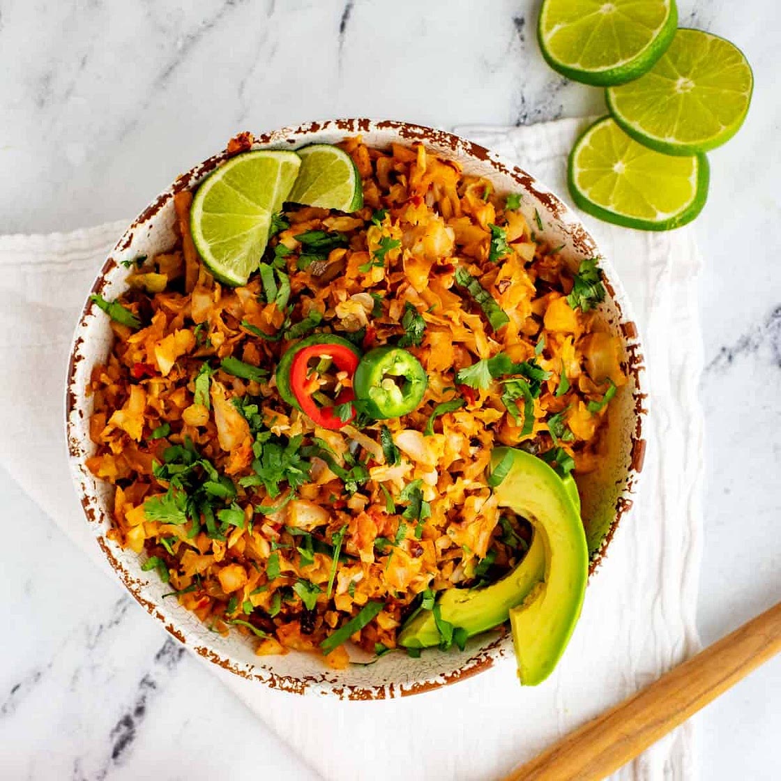 Spicy Mexican Cabbage Rice
