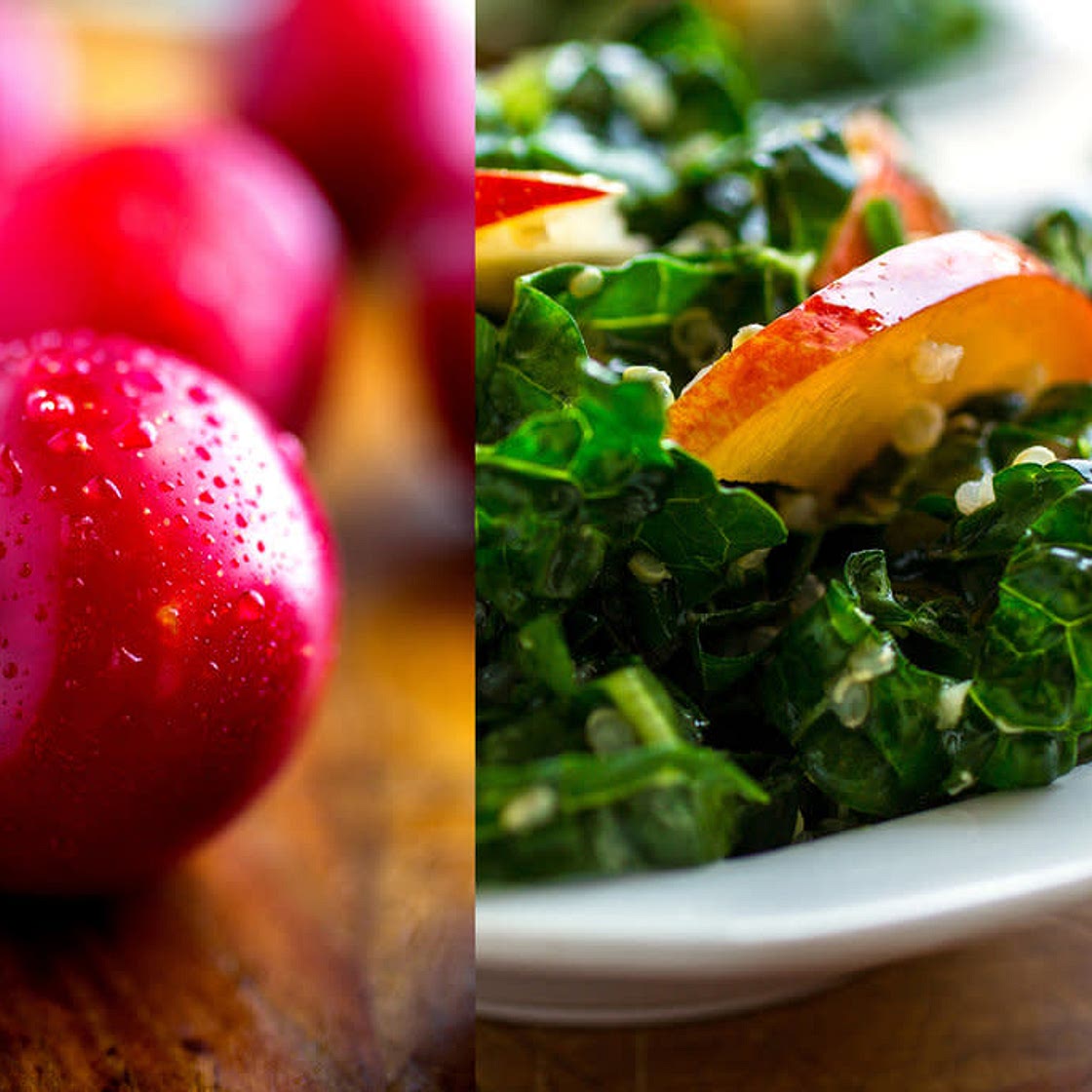 Kale and Quinoa Salad With Plums and Herbs