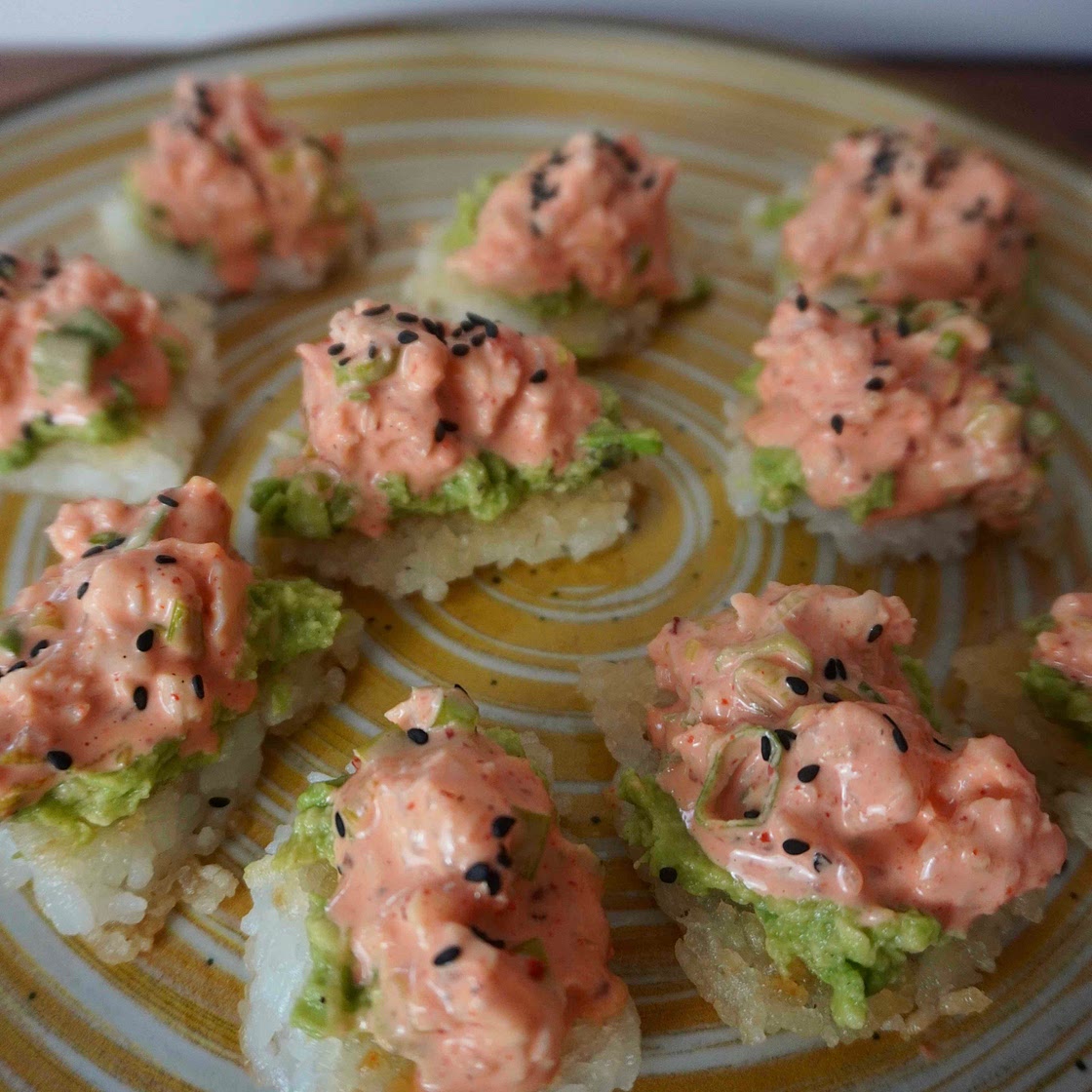 Crispy prawn rice bites 