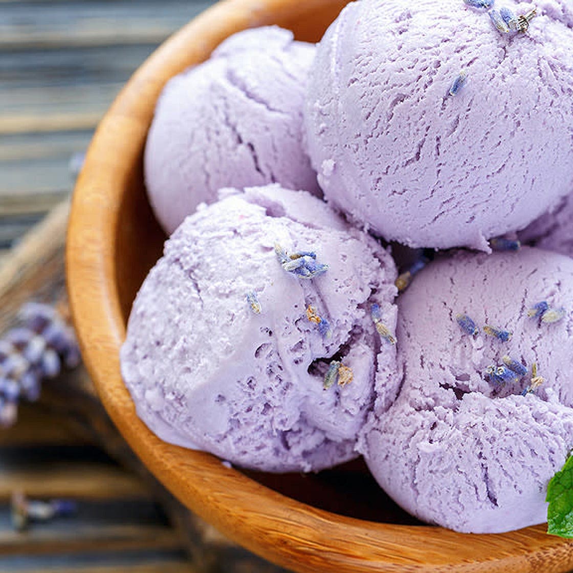 Glace miel-lavande