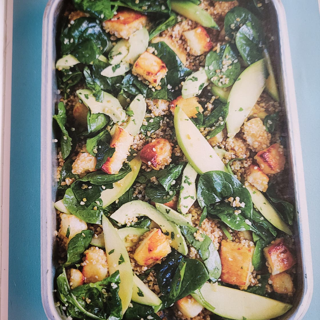 Roasted Halloumi & Bulgar Wheat Salad with Avocado, Mango& Coriander