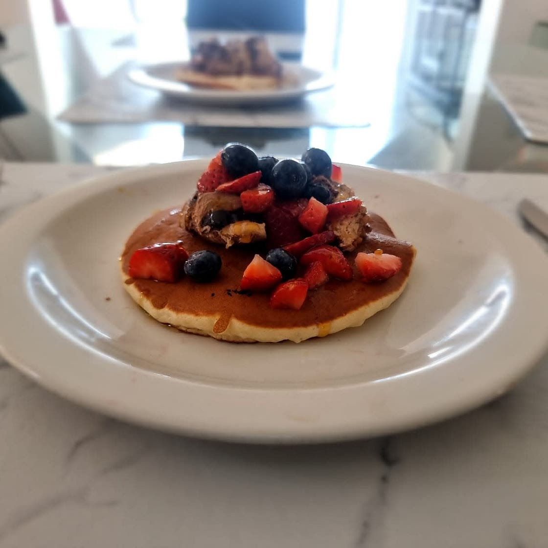 Fluffy protein pancakes