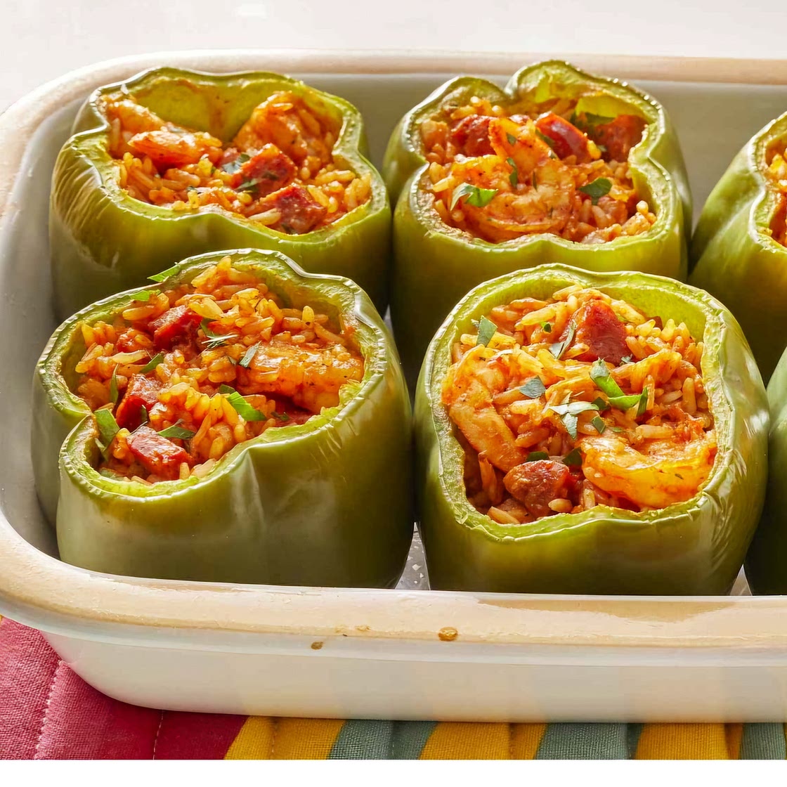 Cajun stuffed peppers