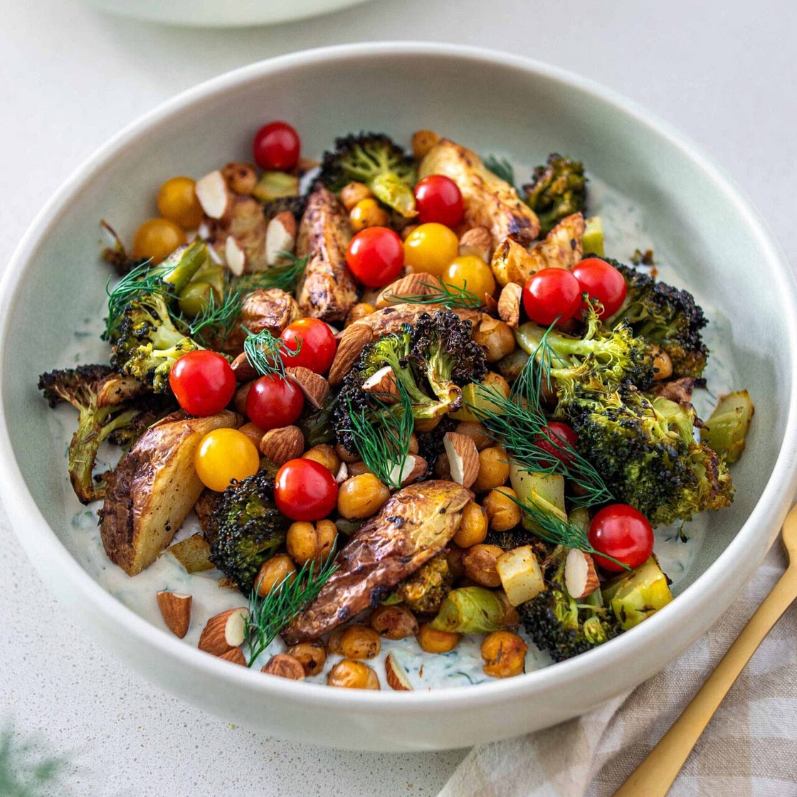 Mediterranean Roasted Potato & Tzatziki Bowl