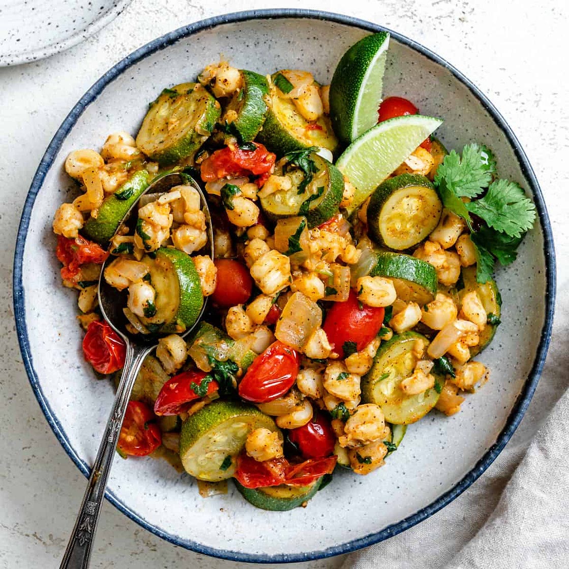 Summer Zucchini and Hominy