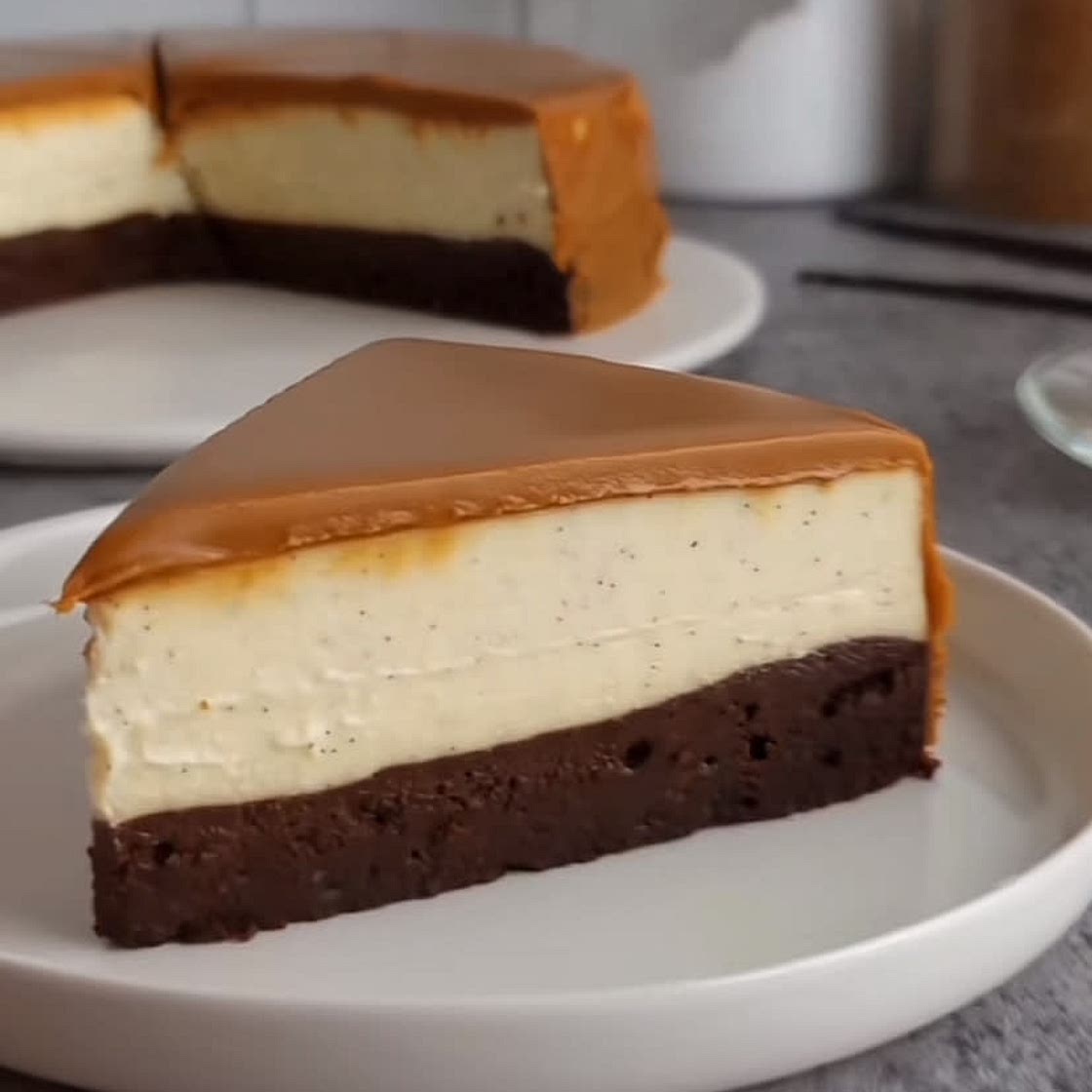 Tarta de queso brownie