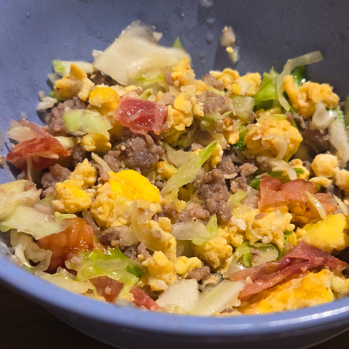 Breakfast Cabbage Scramble