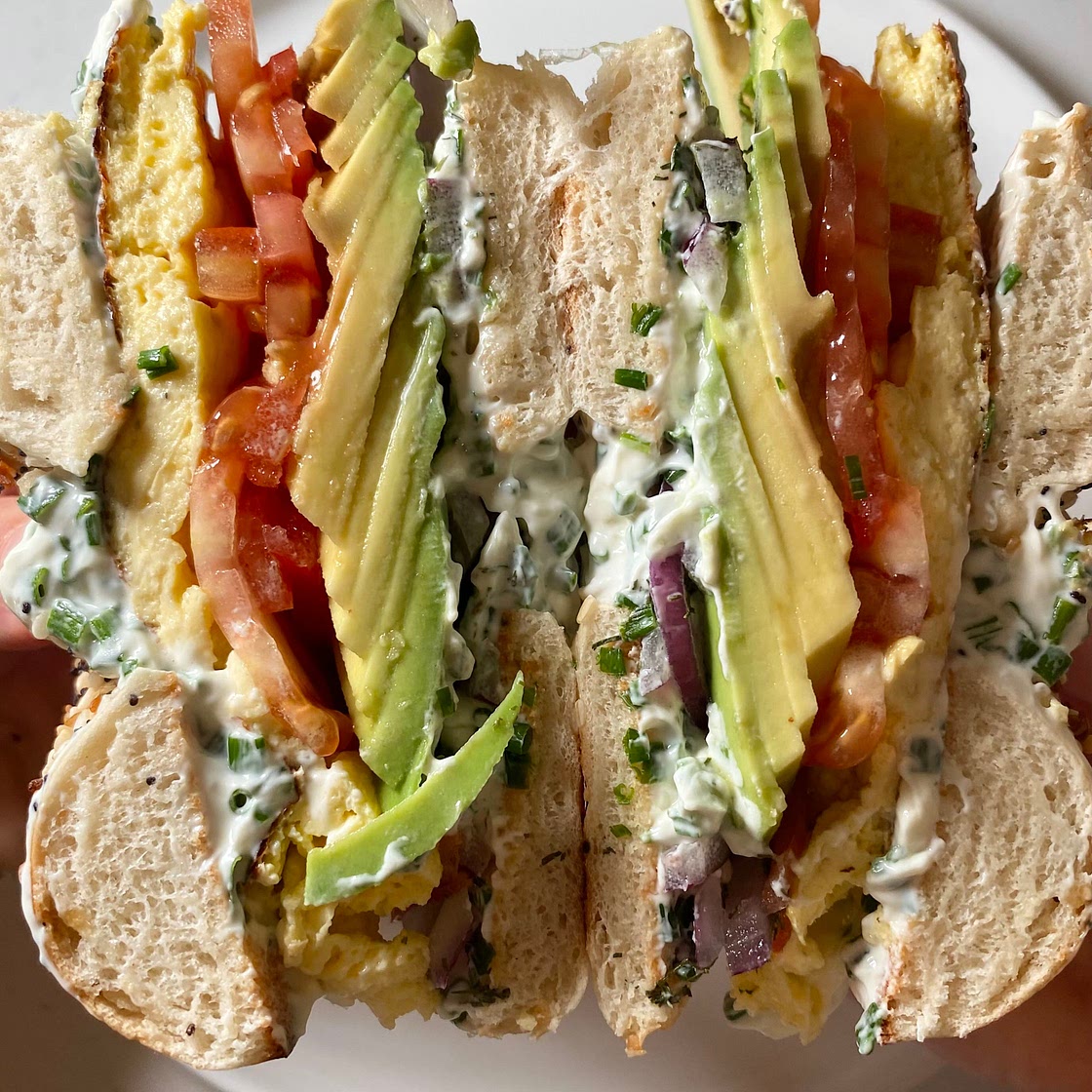 Chive Bagel Sandwich