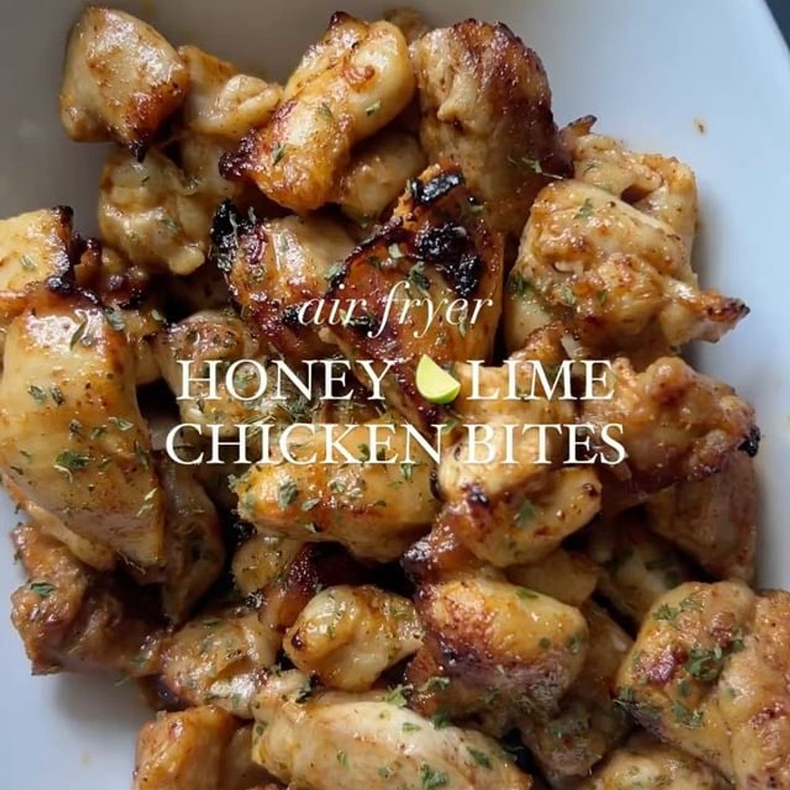 Air Fryer Honey Lime 🍋‍🟩 Chicken Bites 