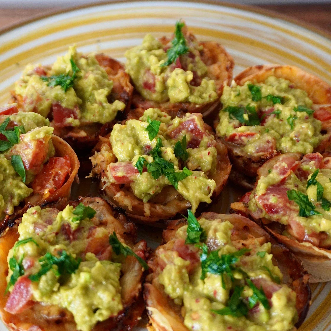 Hähnchen fajita wrap cups