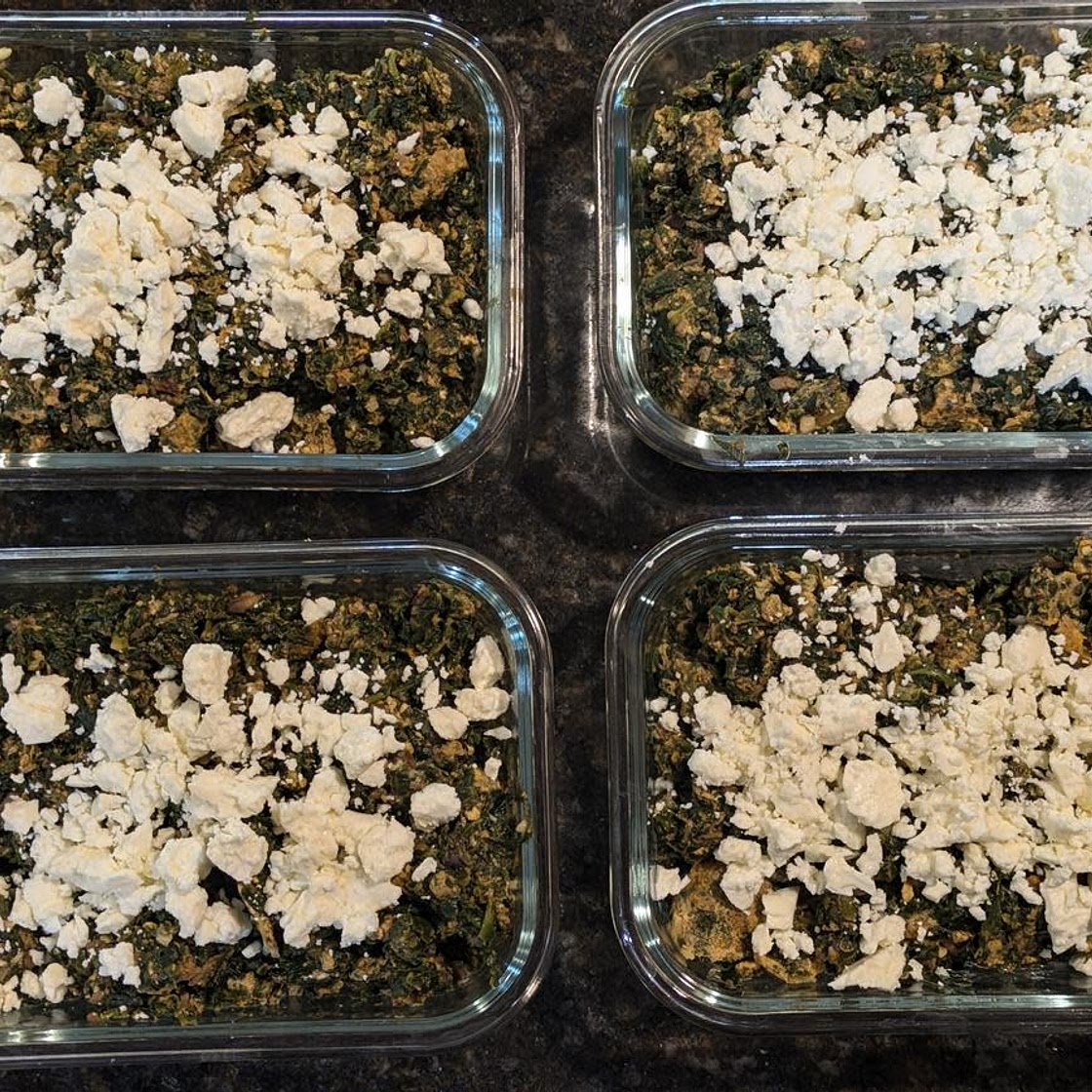 Spinach and Mushroom Scrambled Eggs