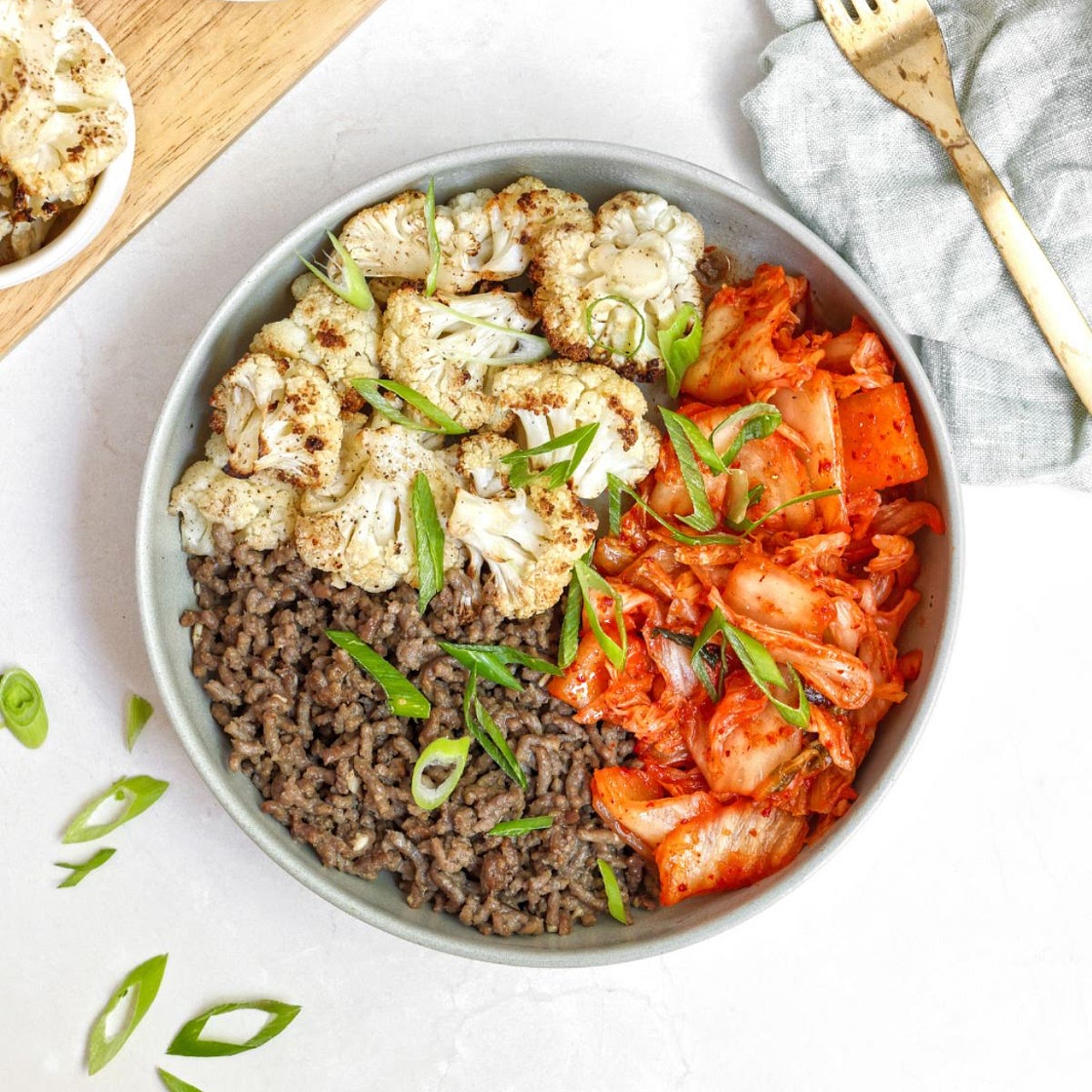 Kimchi Beef Cauliflower Bowl