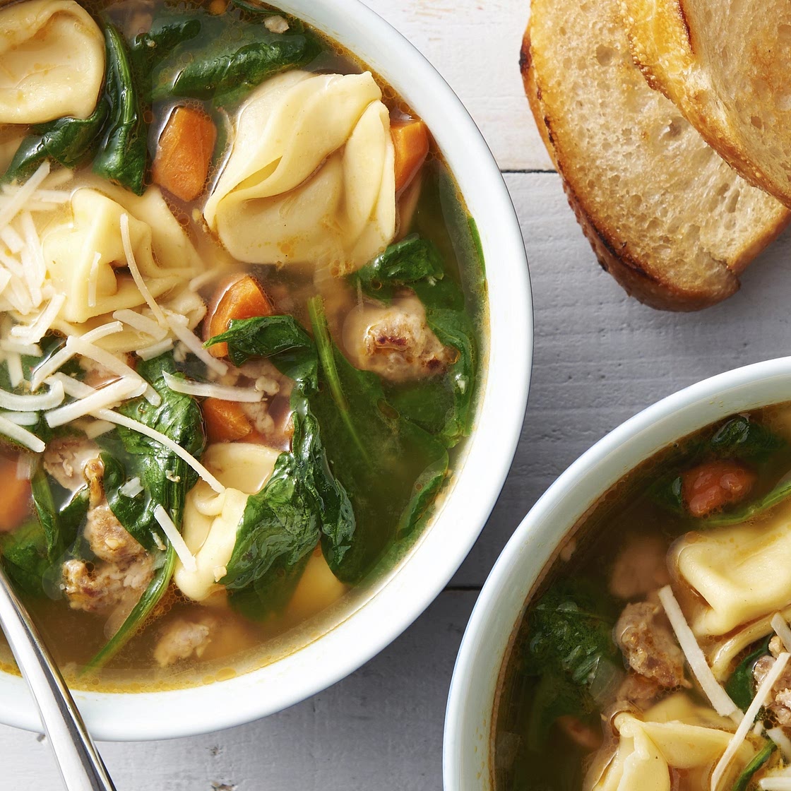 Italian Sausage and Tortellini Soup