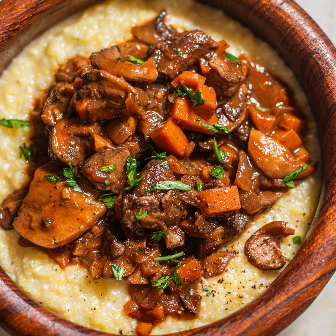 Mushroom Bourguignon