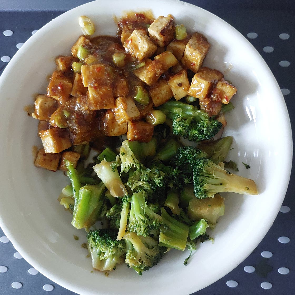 Oriental sticky tofu