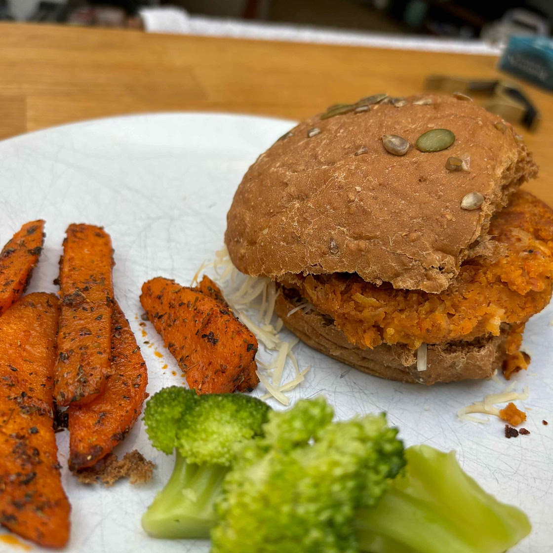 Carrot and White Bean Burgers