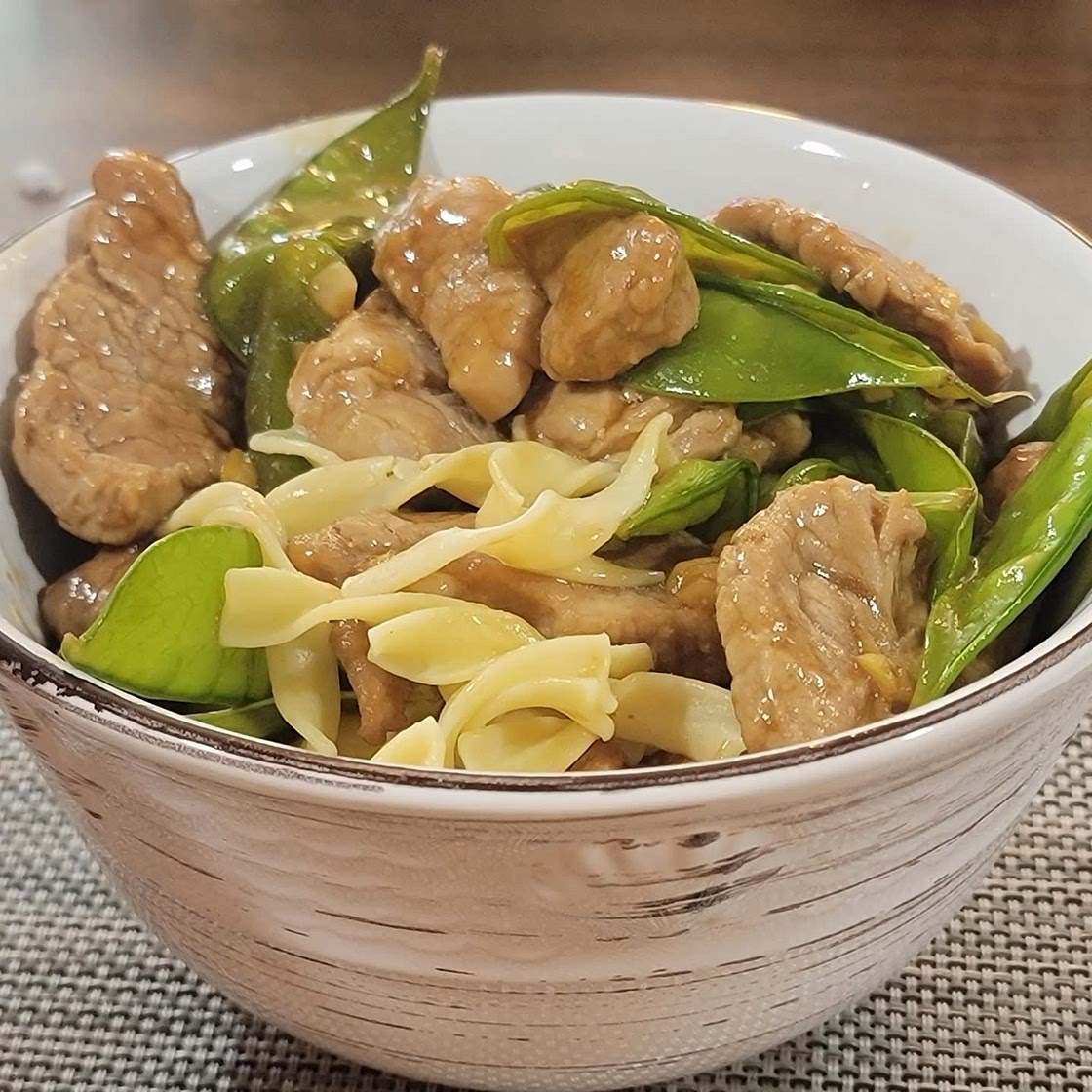 Stir-fried pork with ginger & honey