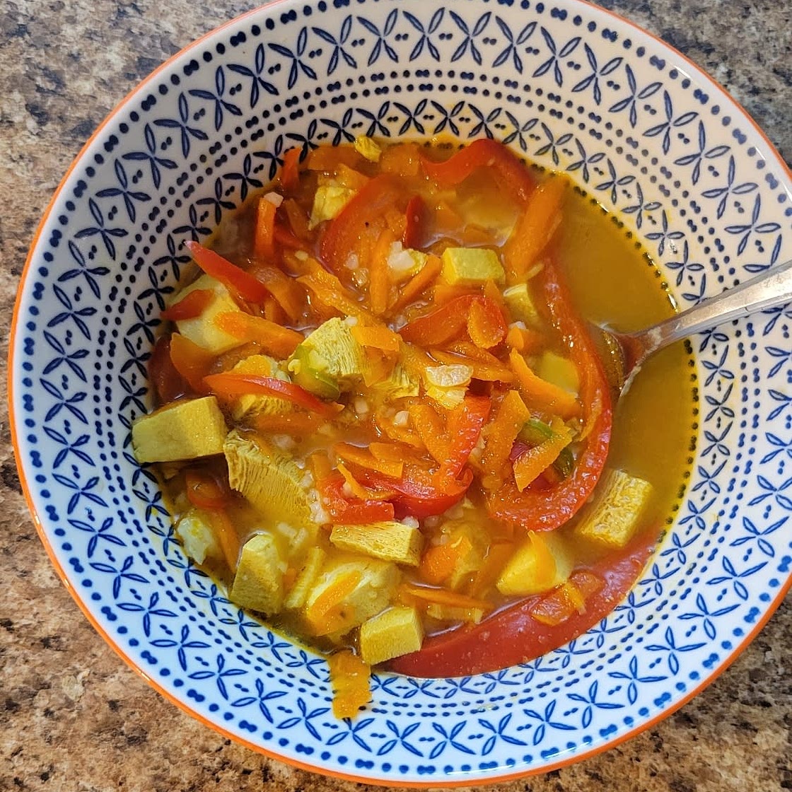 Turmeric Miso Soup With Ginger, Garlic and Tofu
