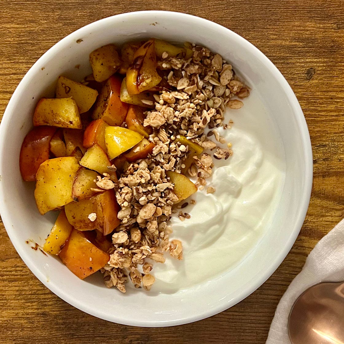 Grilled Apple Yogurt Bowl