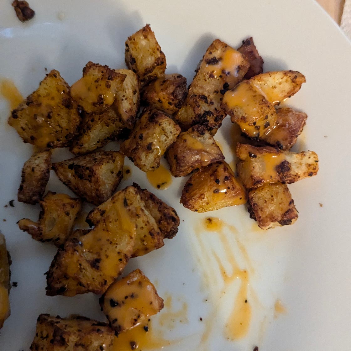 Air fried potatoes