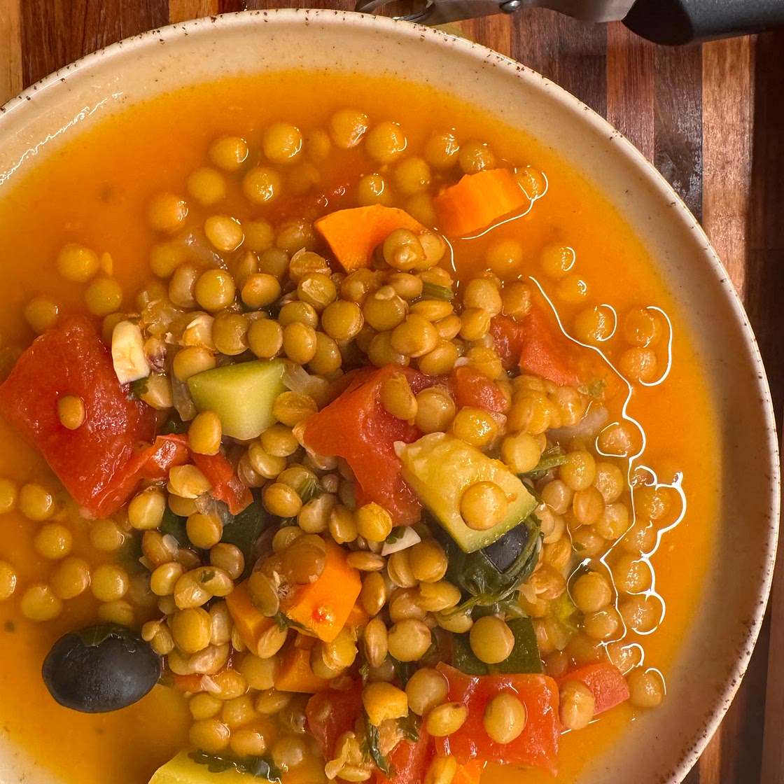 Lentejas vegetarianas 