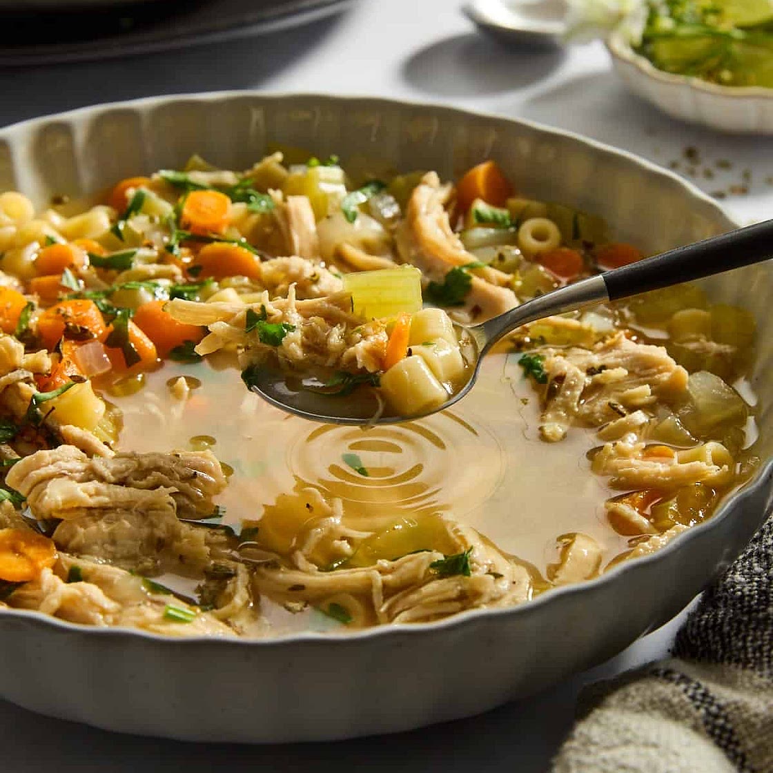 Easy Chicken Noodle Soup with Ditalini 