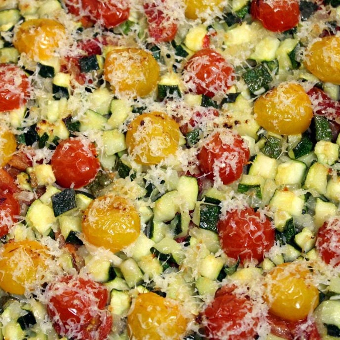 Tarte aux courgettes et aux tomates