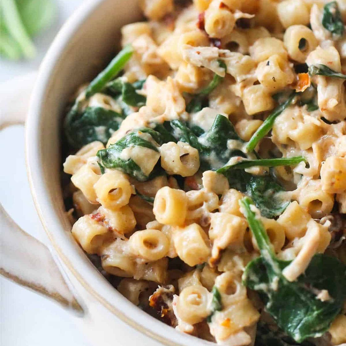 Instant Pot Tuscan Chicken Pasta Recipe (Freezer Meal)