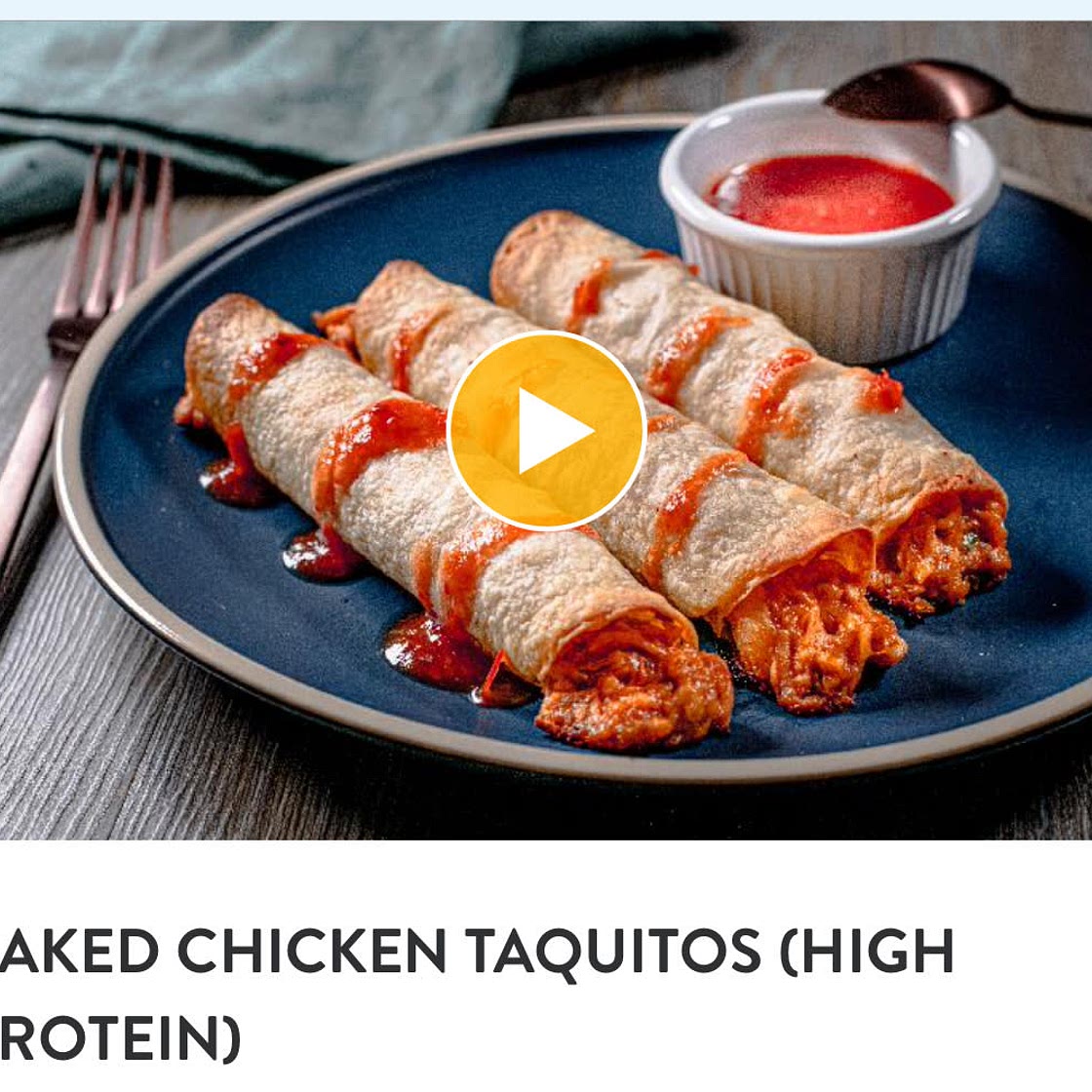 Baked Chicken Taquitos (High Protein)