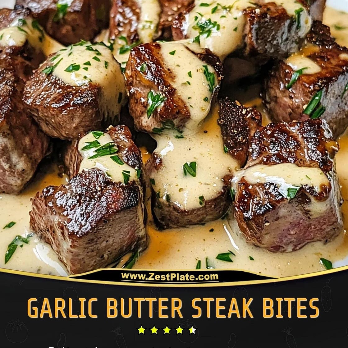 Garlic Parmesan Steak Bites
