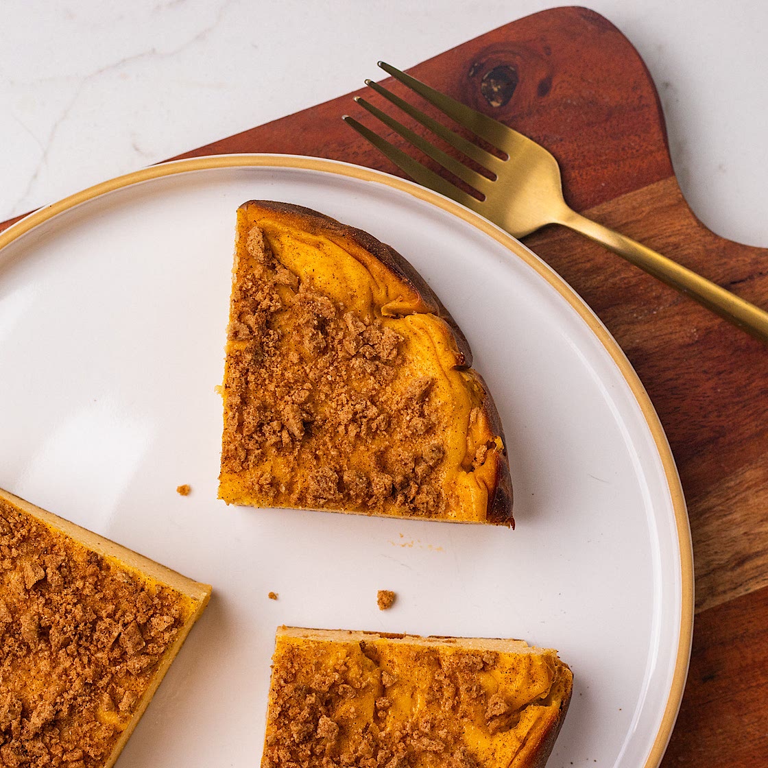 High Protein Cottage Cheese Pumpkin Cheesecake