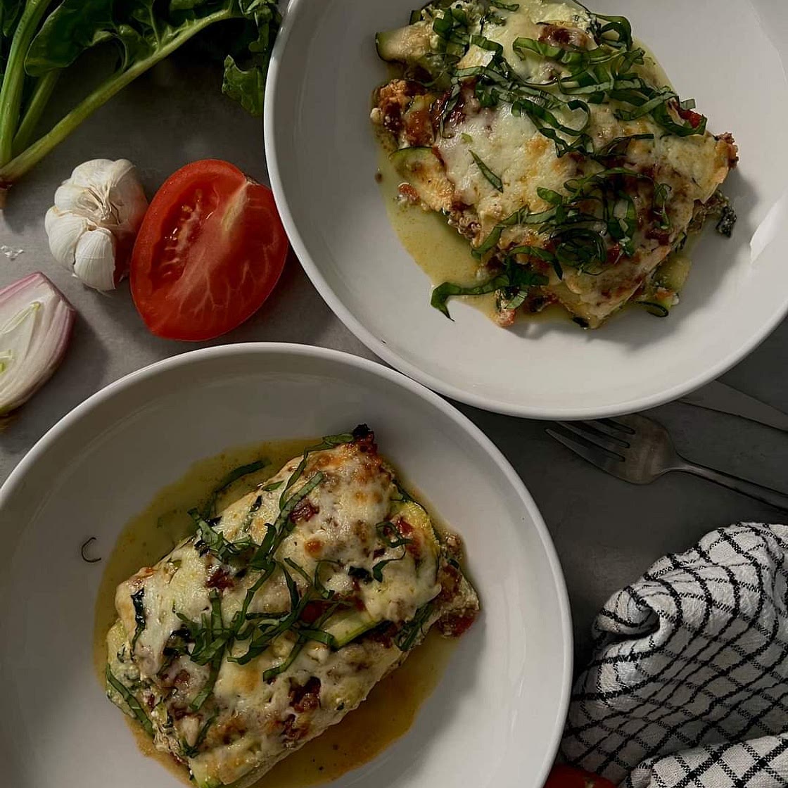 ZUCCHINI LASAGNA WITH SPINACH RICOTTA