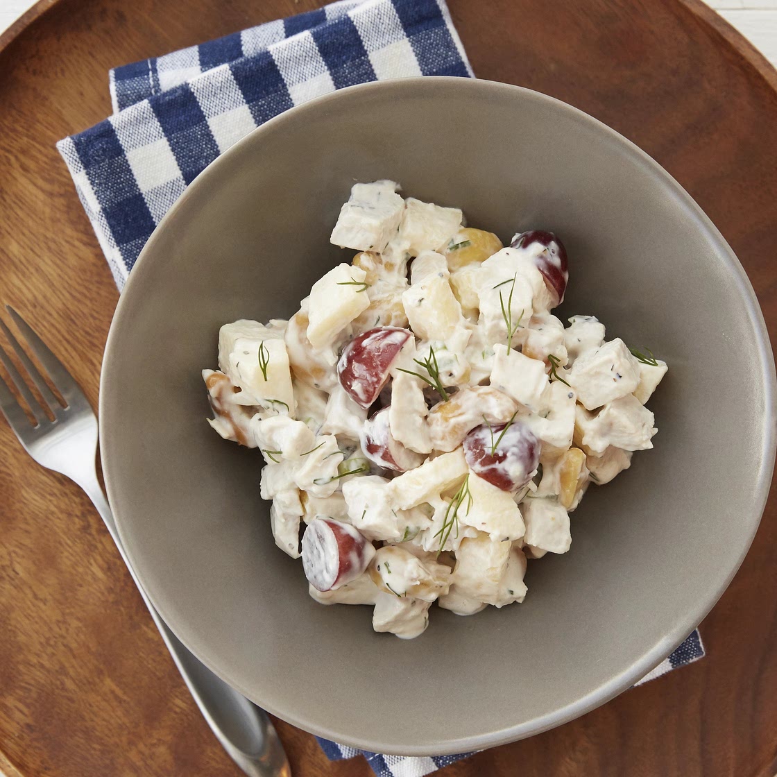 Chicken Salad with Grapes, Cashews, Apples and Fresh Dill