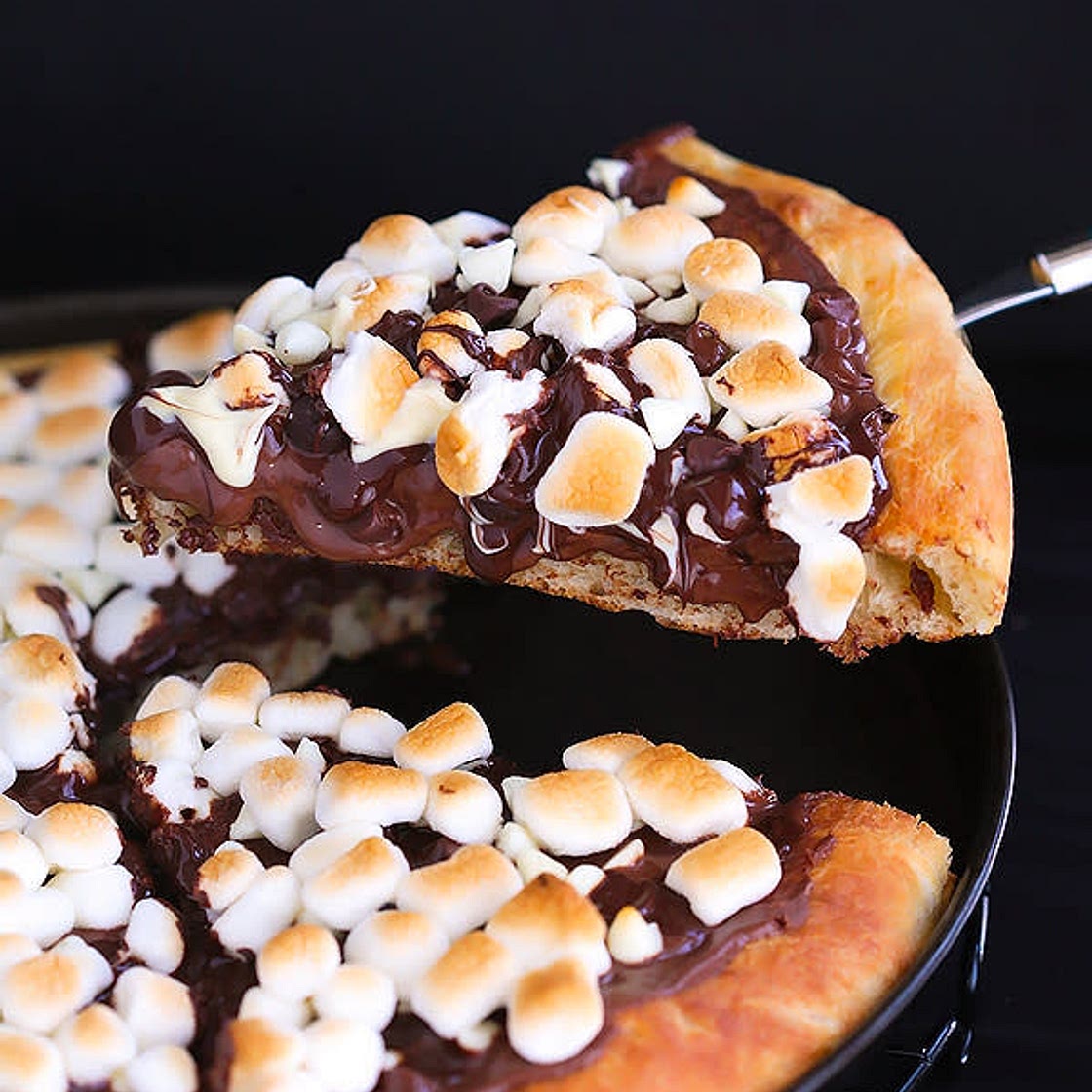 Sinful chocolate pizza