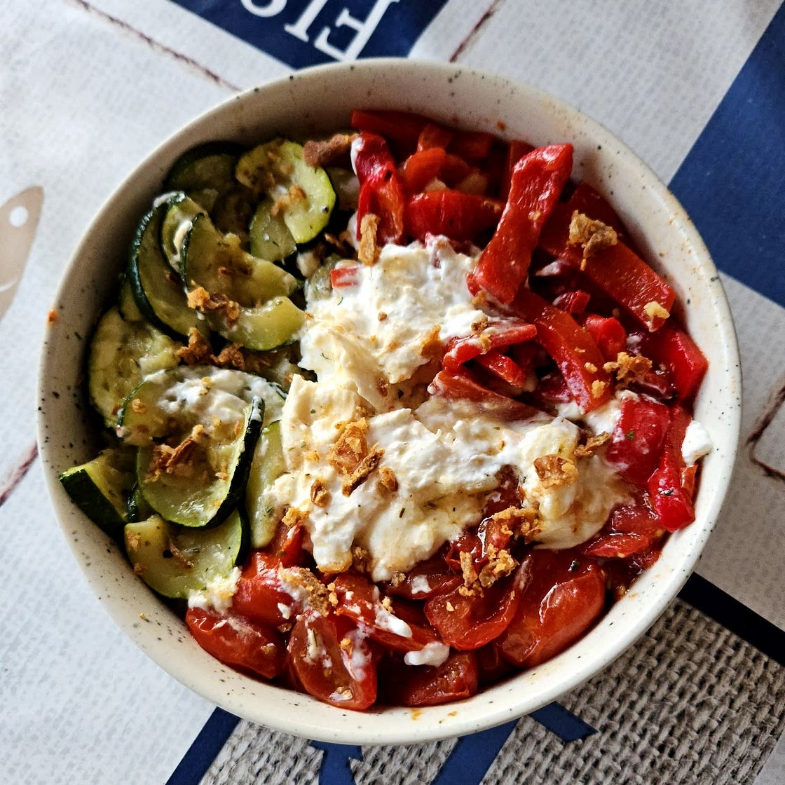 Salade de blé aux légumes grillés