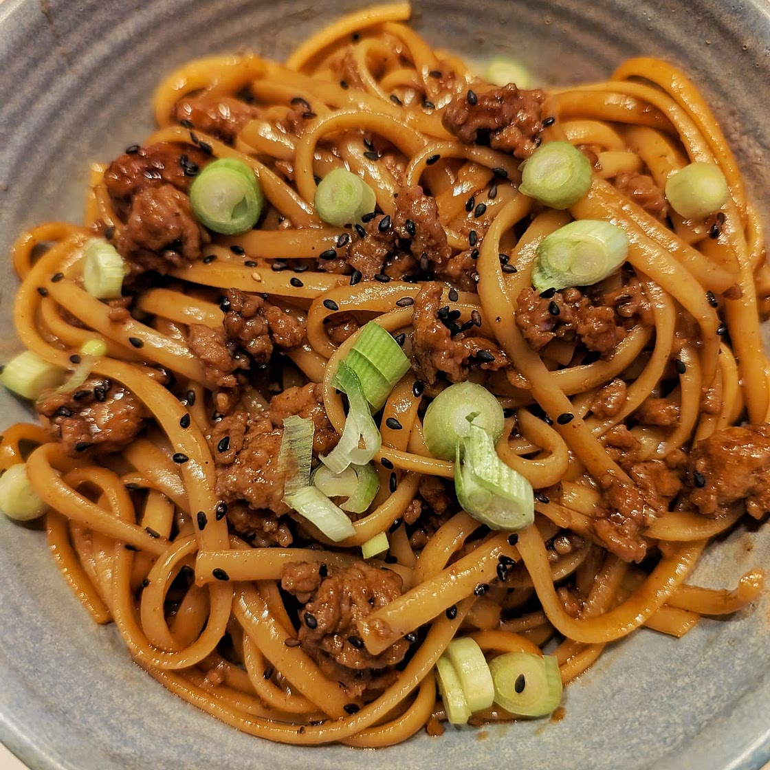 Mongolian Ground Beef Noodles